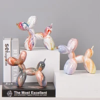 nordic painting graffiti koons balloon dog statue modern resin colorful balloon dog figure sculpture home decor ornaments gift