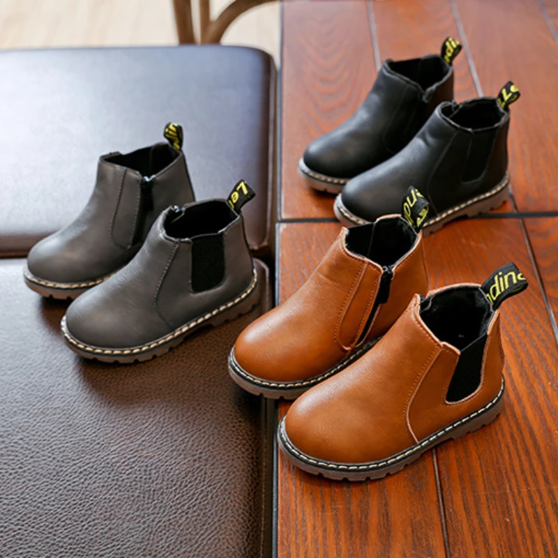 

2022 Spring Autumn Ankle Boots Retro Children's Riding Boots Fashion Kids Girls Casual Shoes Top Quality Boys Baby Leather Boots