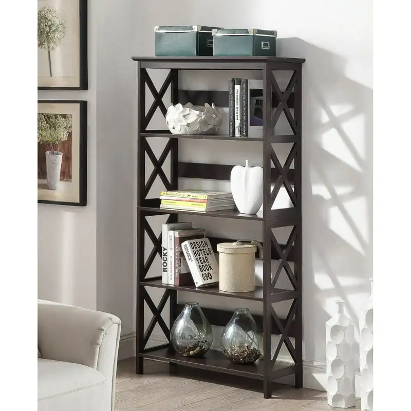 

Oxford 5 Tier Bookcase, Espresso