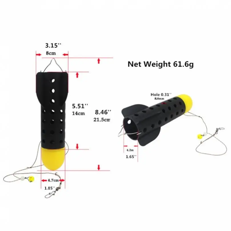

1 Piece ABS Material Rocket Shape Nesting Device for Casting Fish Feed Durability