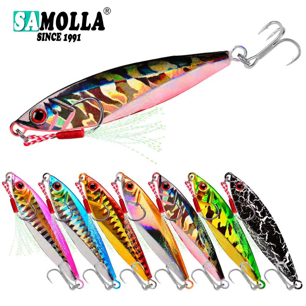 Metal Jig Fishing Lure Weights 7-30g Metal Fishing Bait Holographic Saltwater Lures Articulos De Pesca Isca Artificial Fake Fish