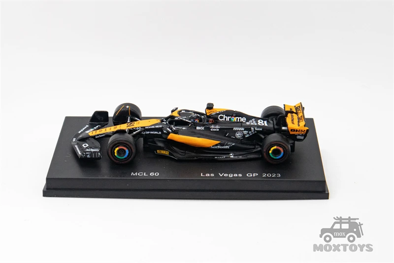 Литая под давлением модель автомобиля Spark 1:64 MCL60 No 4 / 81 Las Wegas GP 2023
