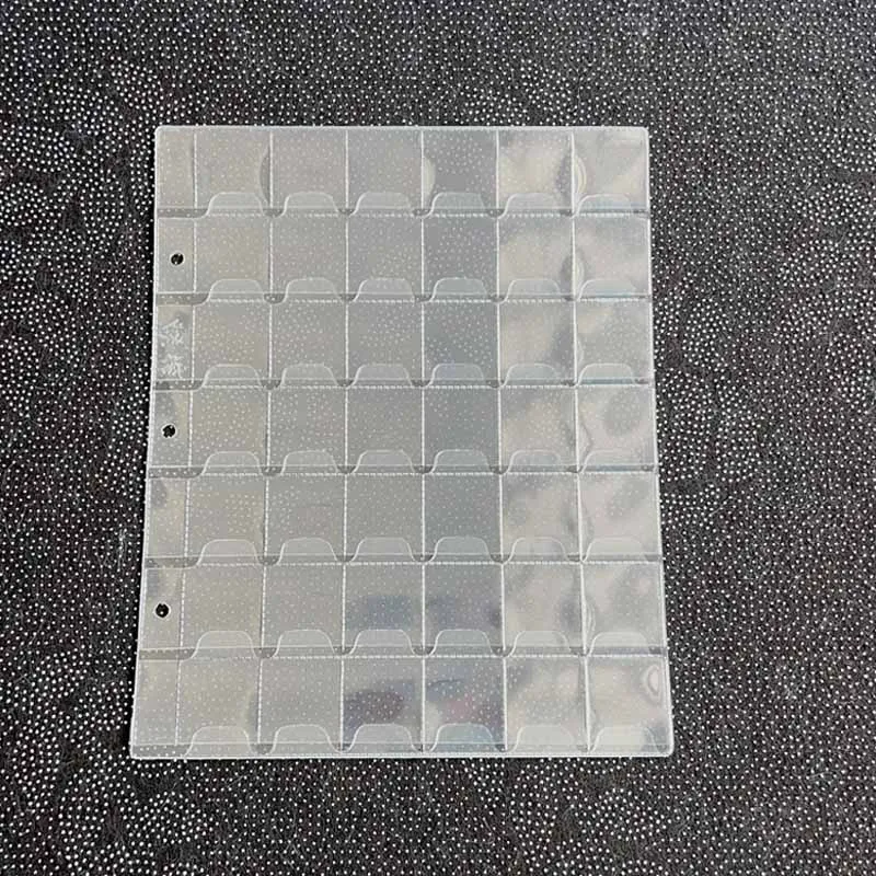 New10 PCS/Lot 42 grid/sheet PVC sheets for coins album transparent inside pages 252*200mm inners of collection coin holders images - 6