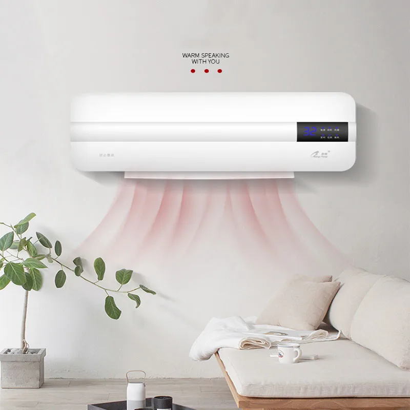 

220V Energy-saving Wall-mounted portable Air Conditioner Heating Fan Home Dormitory Timing Free Installation Remote Control