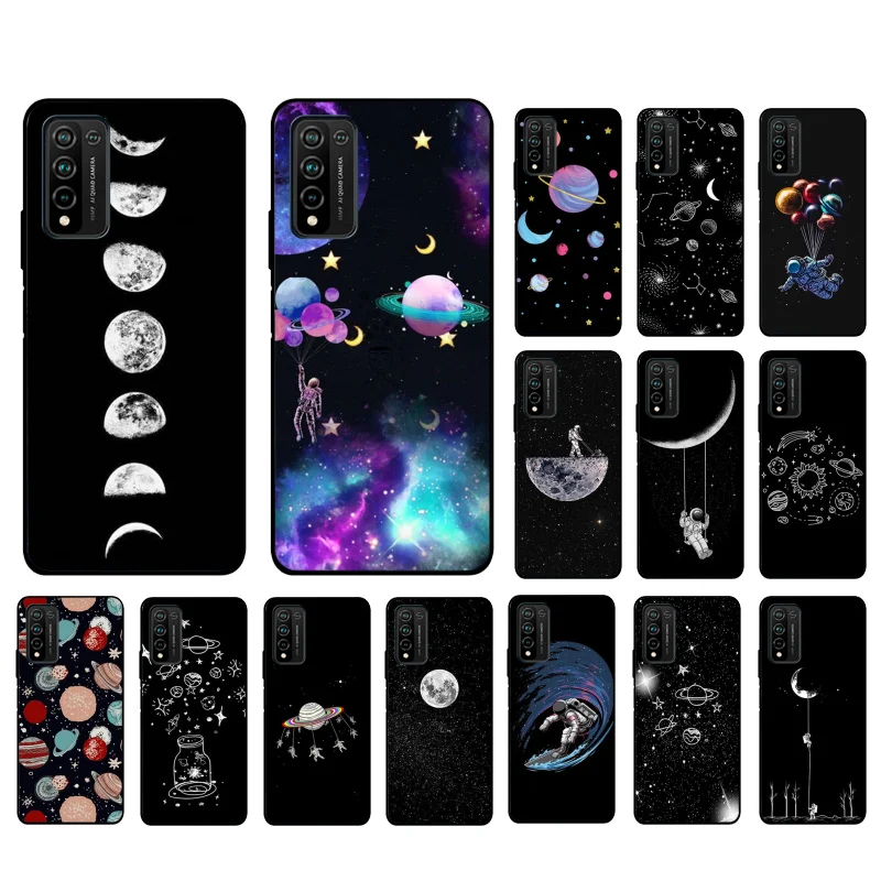 

Moon Astronaut Phone Case for Huawei Honor 50 10X Lite 20 7A 7C 8X 9X Pro 9A 8A 8S 9S 10i 20S 20lite 7X 10 lite
