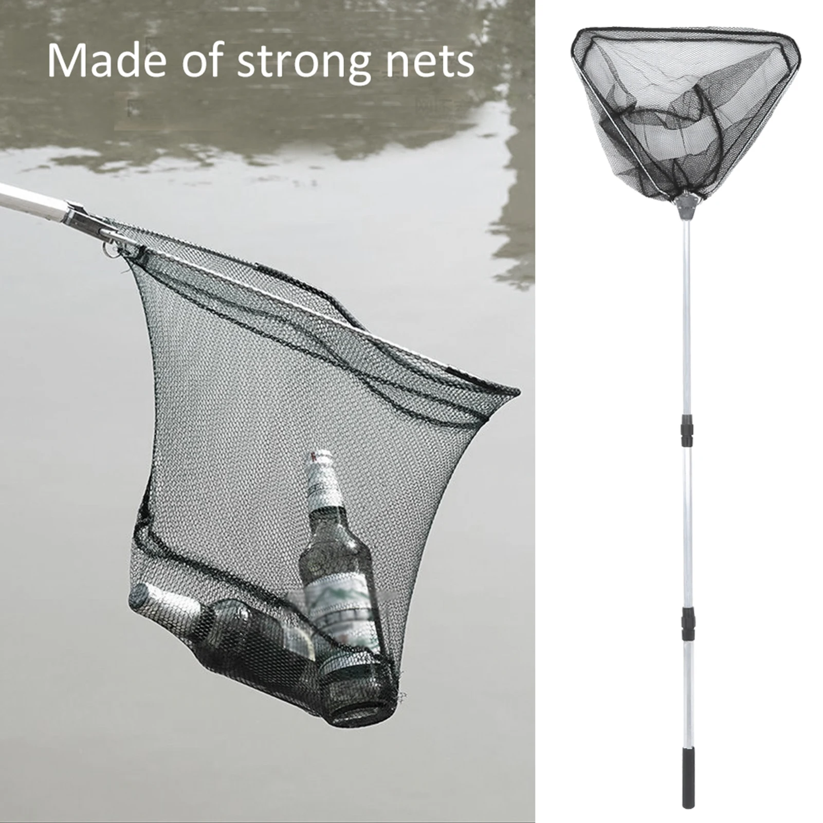 Треугольный складной рыболовный подсак 1 5 м с телескопической ручкой