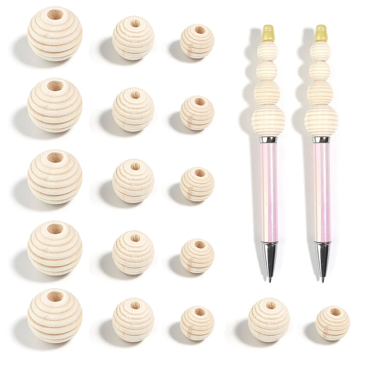 20-50 шт./лот бусины из натурального дерева незавершенные круглые деревянные с