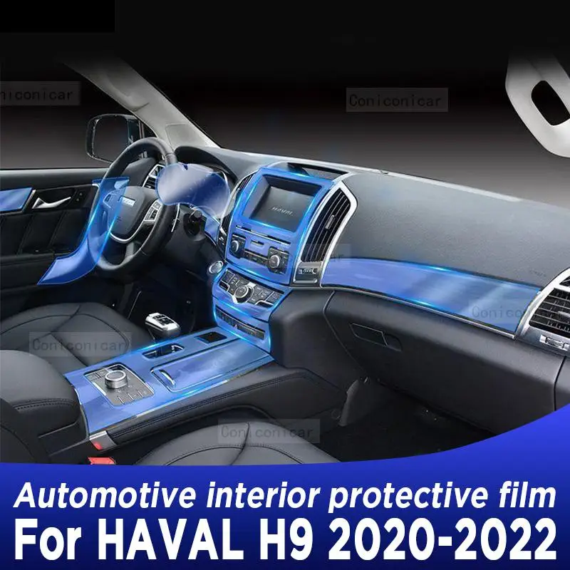 

For HAVAL H9 2020 2021 2022 Gearbox Panel Navigation Screen Automotive Interior TPU Protective Film Cover Anti-Scratch Sticker