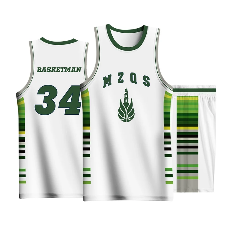 Full Sublimation Basketball Sets For Men Customizable Club Team Name Number Logo Prints Jerseys Shorts Fitness Training Unifroms