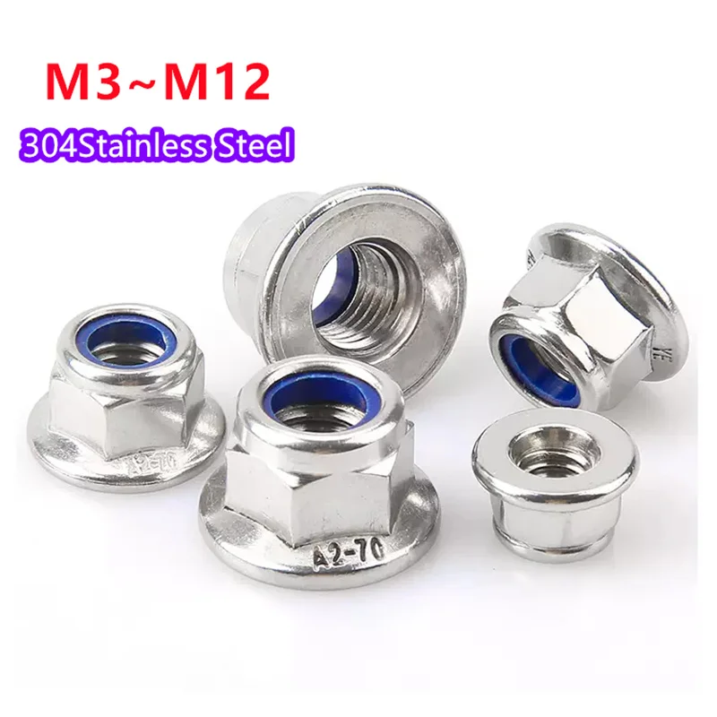 

Нержавеющие гайки фланцевые с нейлоном M3-M12