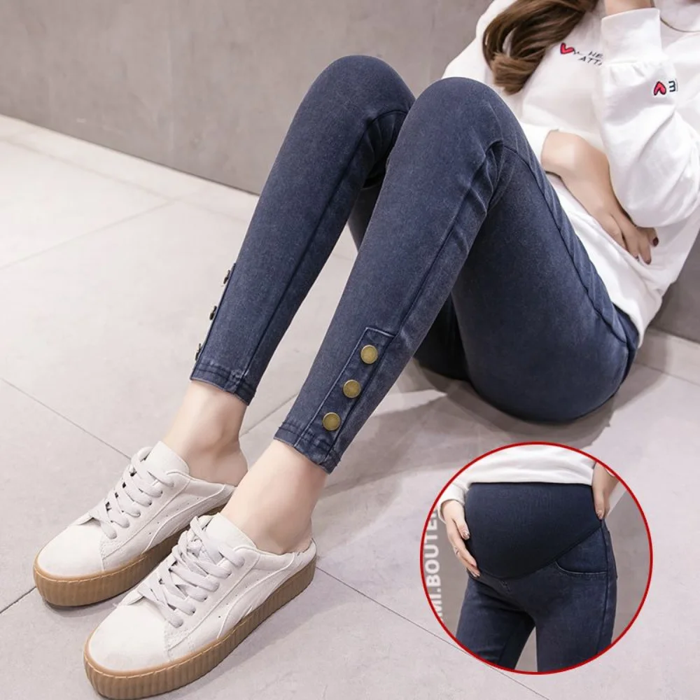 Skinny Maternity Jeans Clothes For Pregnancy Pregnant Women Stretch Denim Pants Leggings Mom Clothing Trousers 2023 Spring New enlarge