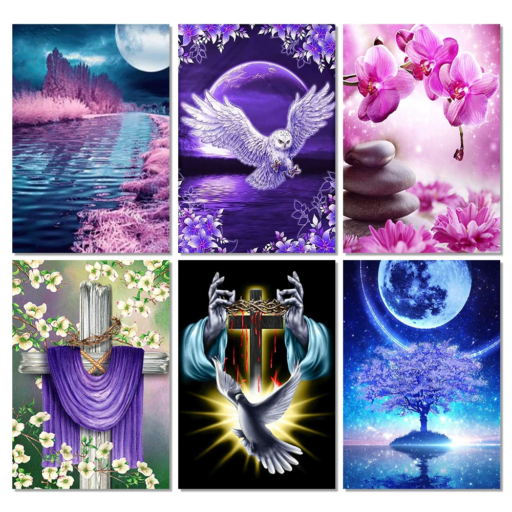 Алмазная 5D картина сделай сам круглые мозаики с цветами 3D вышивка крестиком