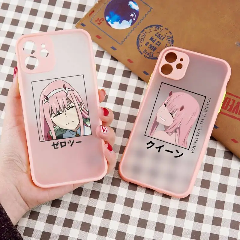 

Zero Two Darling in the FranXX Phone Case matte transparent For iphone 7 8 11 12 13 plus mini x xs xr pro max cover