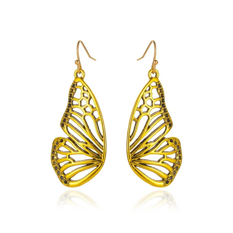 

Vintage Butterfly Dangle Earrings for Women Bohemia Ethnic Wing Tassels Ear Studs Trendy Teens Metal Jewelry Accessories Gift