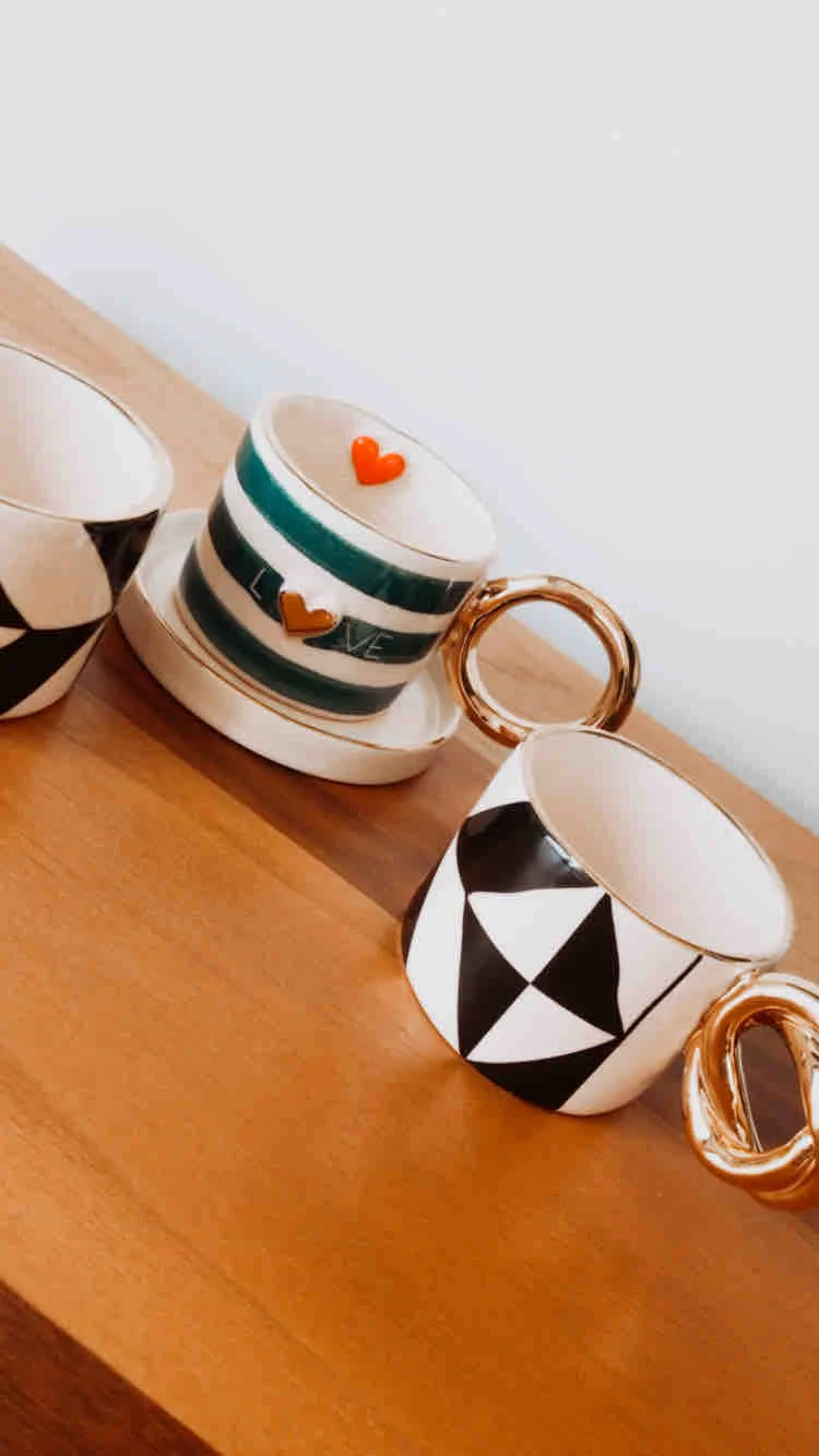 Ceramic Handmade Hand Painting Gold Decorated Turkish coffee Cup | Дом и сад