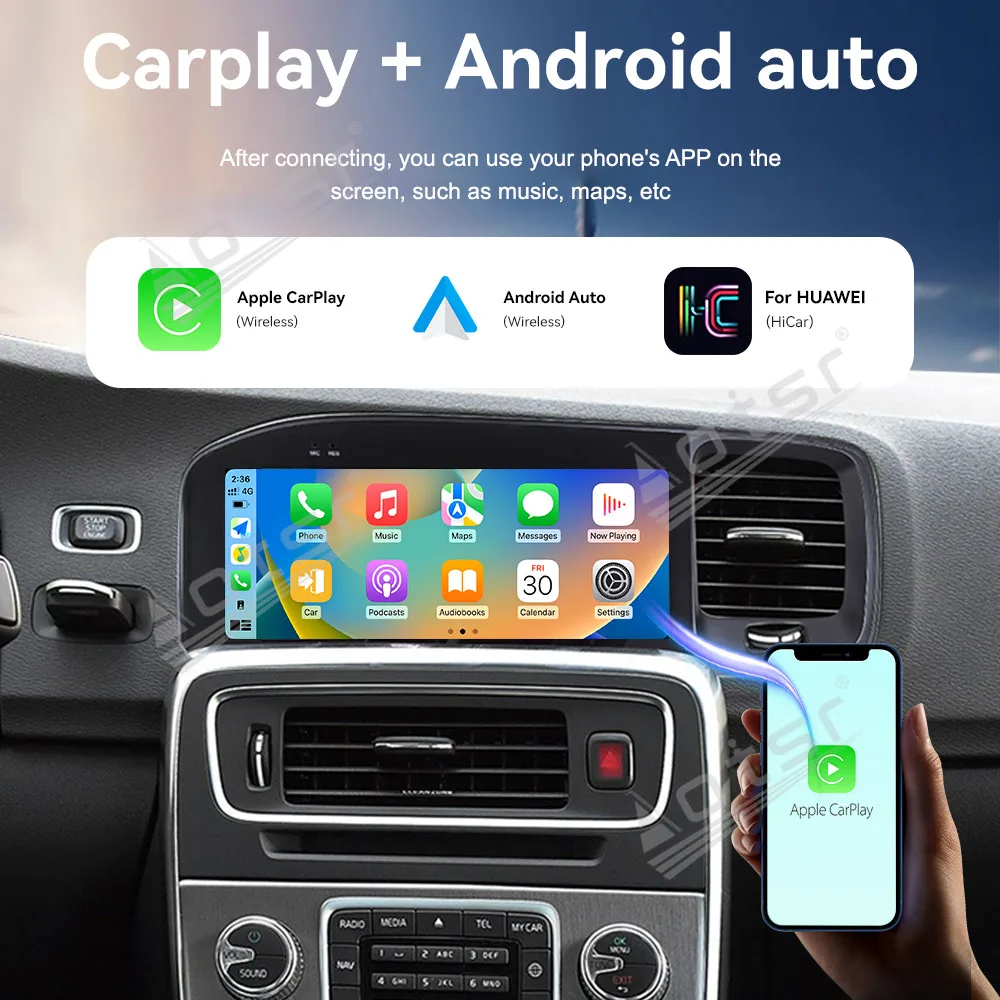 Фото 8,8 ''Android 13 для Volvo S60 V60 2011-2019 оригинальный автомобильный сенсорный экран навигации Carplay автомобильный радиоприемник DSP BT мультимедийный плеер №4
