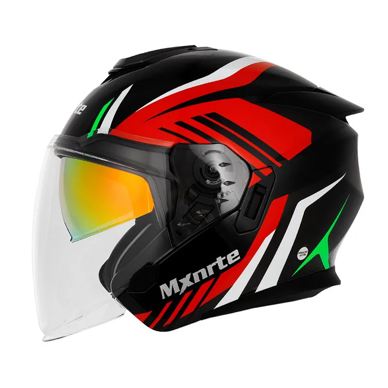 Полушлем с двойной линзой Mxnrte Gatling красный мотоциклетный шлем внедорожный