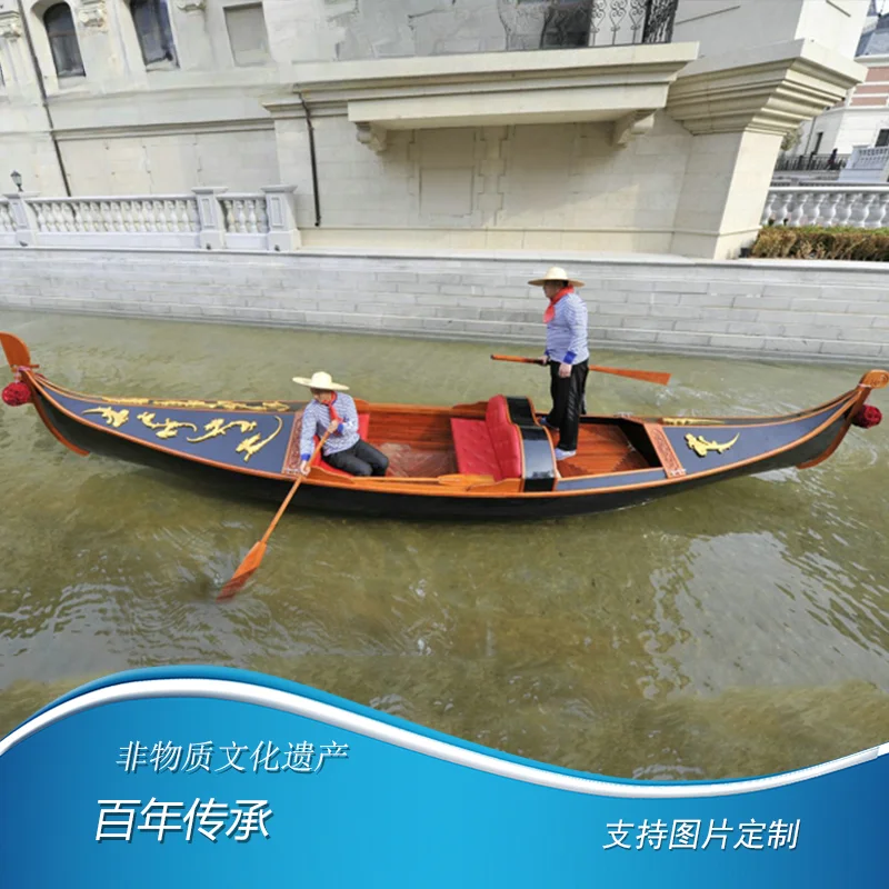 

Customized European style rowing boat park couple photography props boat landscape decoration boat Gondola boat Tour boat