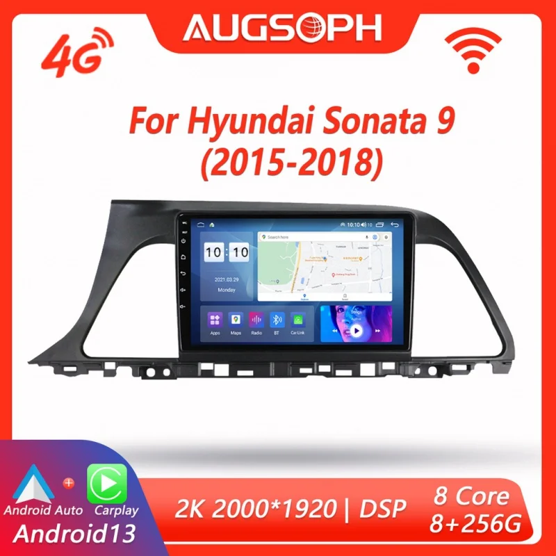 

Android 13 Car Radio for Hyundai Sonata 7 LF 9 2015-2018, 9inch 2K Multimedia Player with 4G Carplay DSP & 2Din GPS Navigation