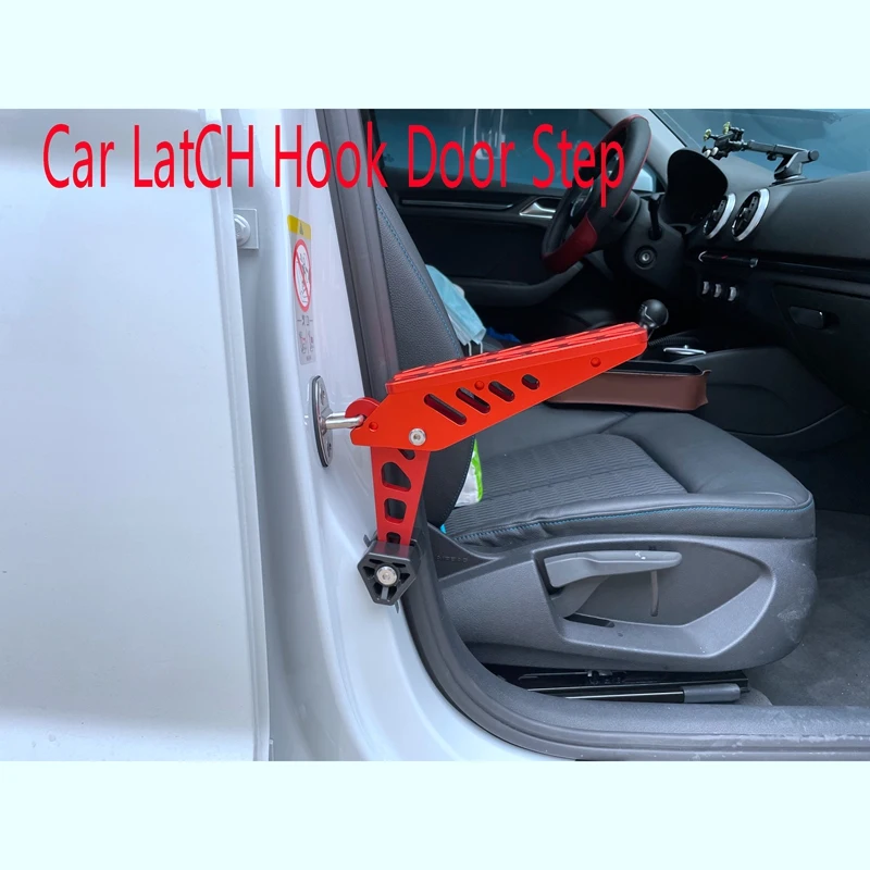 

Car Latch Hook Door Step Aluminium Alloy Foldable Rooftop Foot Pegs Car Door Foot Stand Pedal for Truck RV SUV