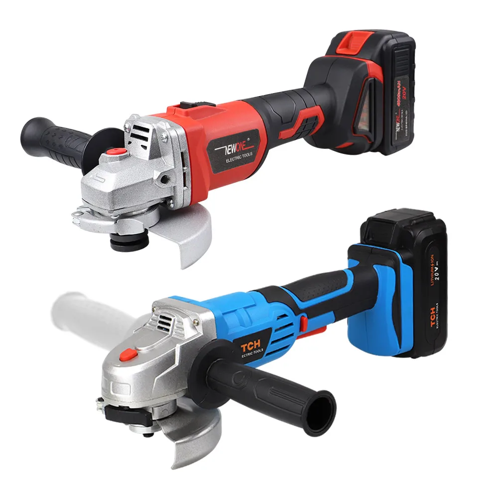 NEWONE 20V Brushless Lithium-Ion 4000mAh 100mm Angle Grinder With Paddle Switch Cordless Grinding and Polishing Power Tool M10