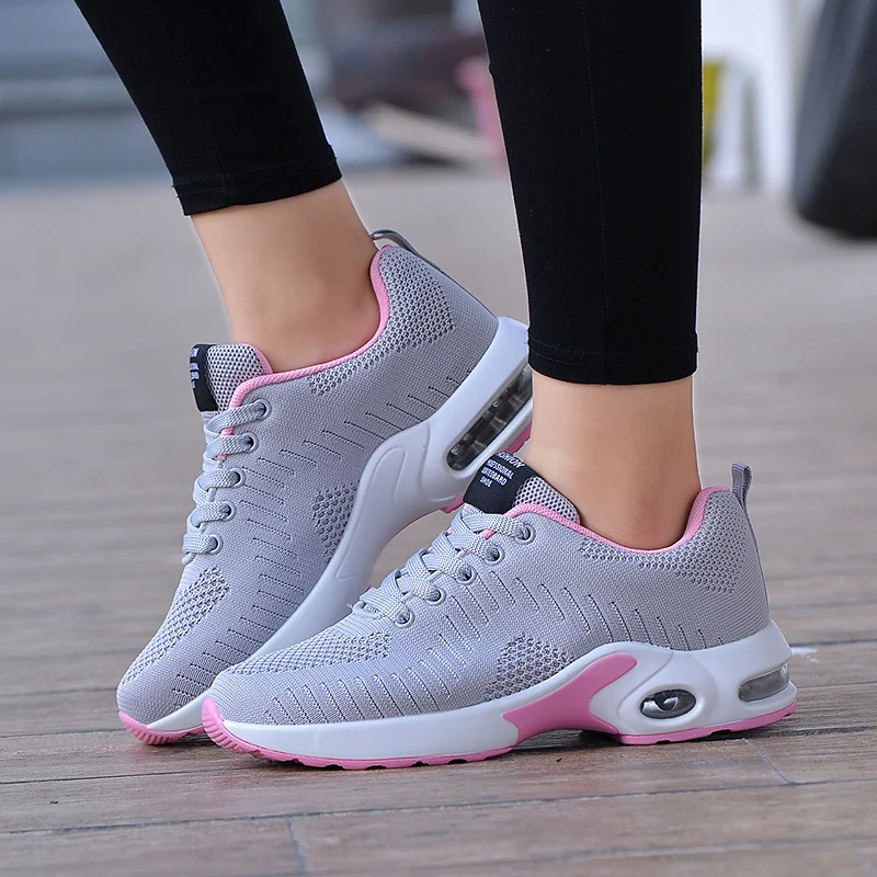 

Women's Fashion Air Cushion Sports Running Flat Soft Bottom Sneaker Mesh Breathable Casual Shoes for Women 2023zapatillas Mujer
