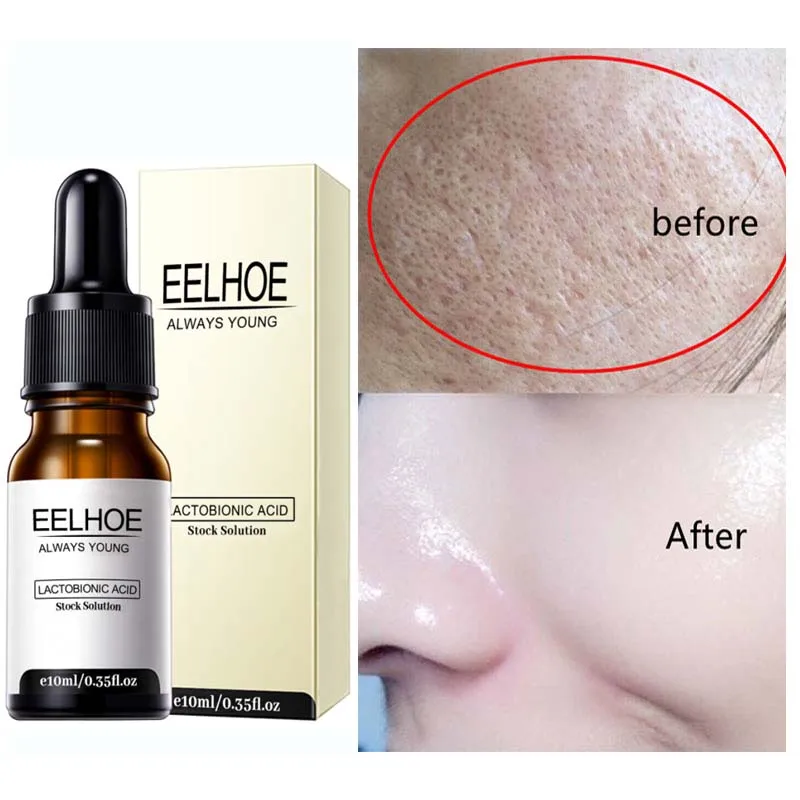

Lactobionic Acid Shrinks Pores Face Serum Moisturizing Beauty Remove Blackheads Oil Control Anti-wrinkle Face Skin Care Products