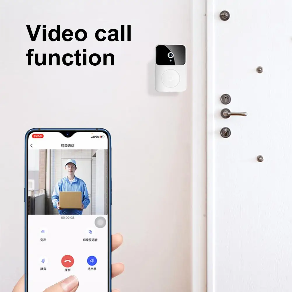 

Intelligent Useful Wireless Welcome Alarm Video Doorbell Camera Ultra Long Standby Wireless Doorbell Night Vision for Indoor