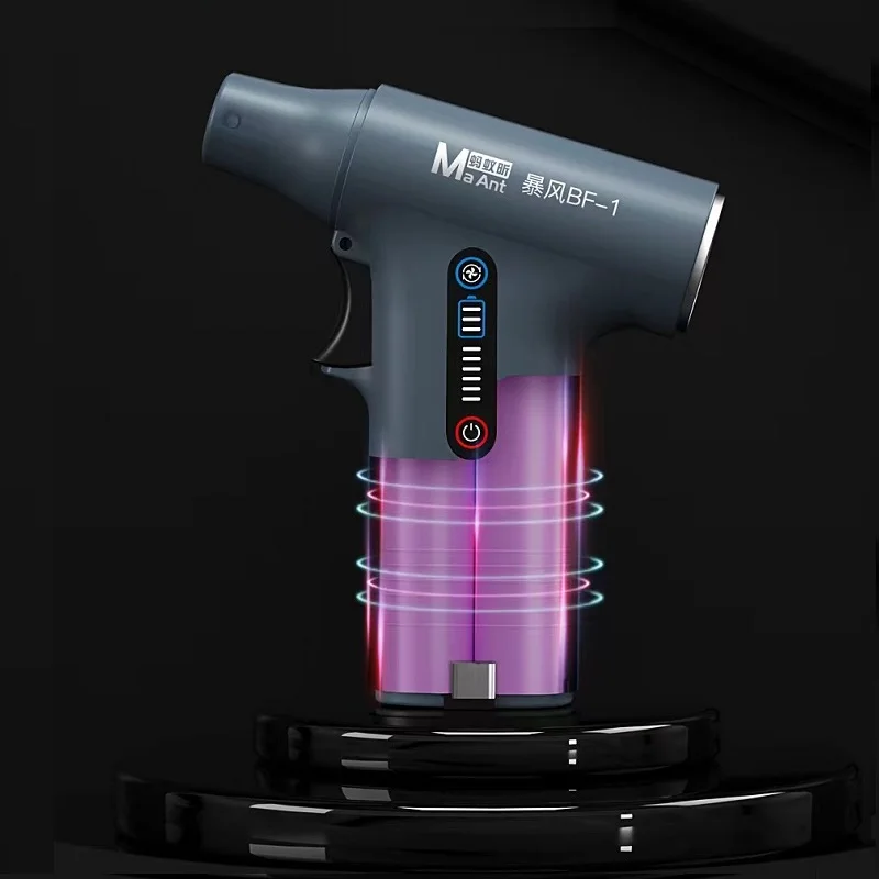 

TypeC 2600mAH MaAnt BF-1 Storm Fan Air Blower Dust Cleaner Vacuum Gun Kit PC Keyboard Car Brush 3 Gear 100,000 rpm Motor Cooling