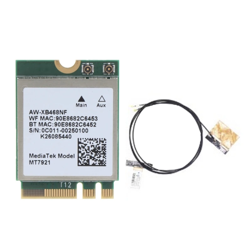 

2,4/5 ГГц MT7921 Bluetooth-совместимая Wlan Wi-Fi карта 802.11AX б/у