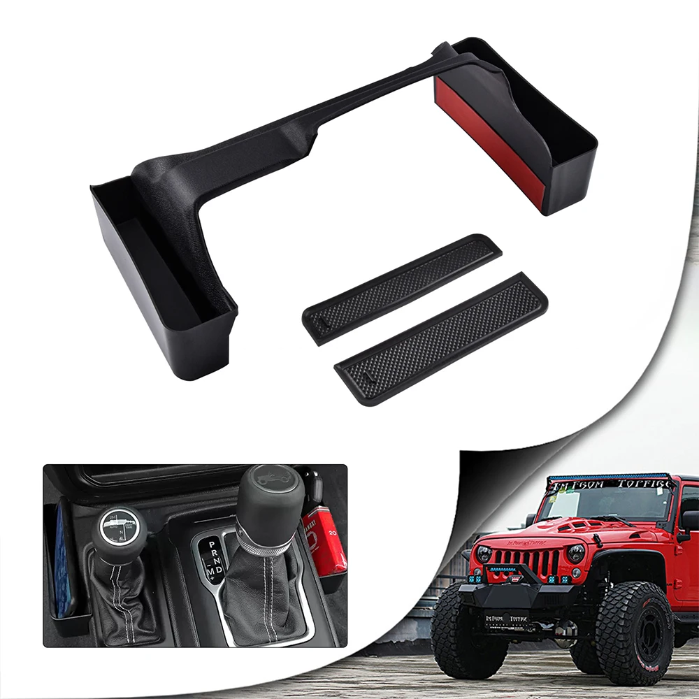 

Car Gear Shift Storage Box Stowing Tidying Organizer Tray For Jeep Wrangler Rubicon JL Gladiator JT 2018 2019 2020 2021 4-Doors