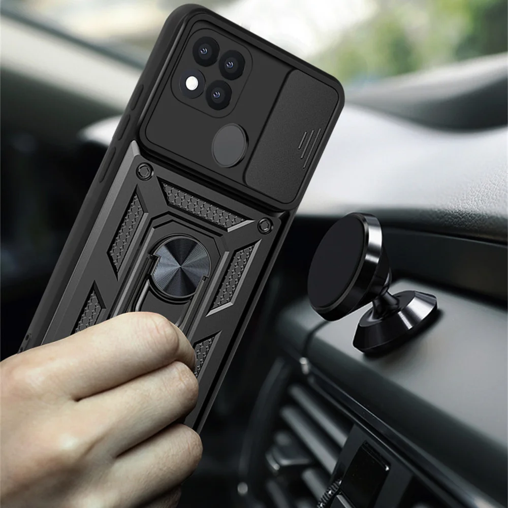 

For OPPO A15 Case For OPPO A15 A15S Case Shockproof Armor Car Magnet Ring Silicone Case for OPPO A12 A16 Stand Holder Cover capa