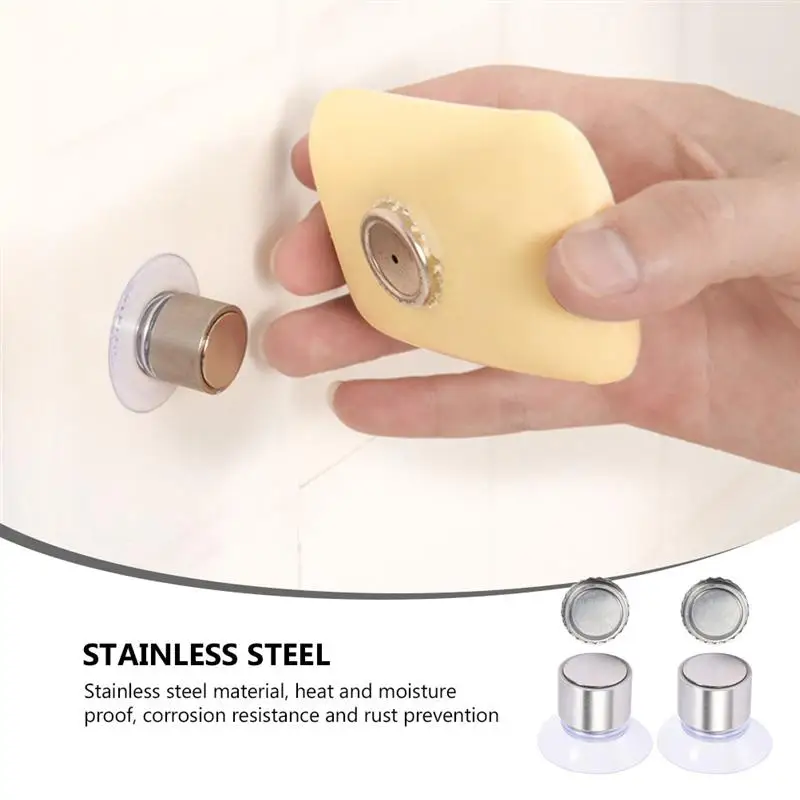 

2 Sets of Creative Magnetic Soap Holders Bathroom Wall Hanging Soap Holders Wall-mounted Magnetic Soap Suction Holder Suction