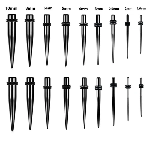 Комплект для растяжки ушей Акрил 1.6/2/2.5/3/4/5/6/8/10 мм