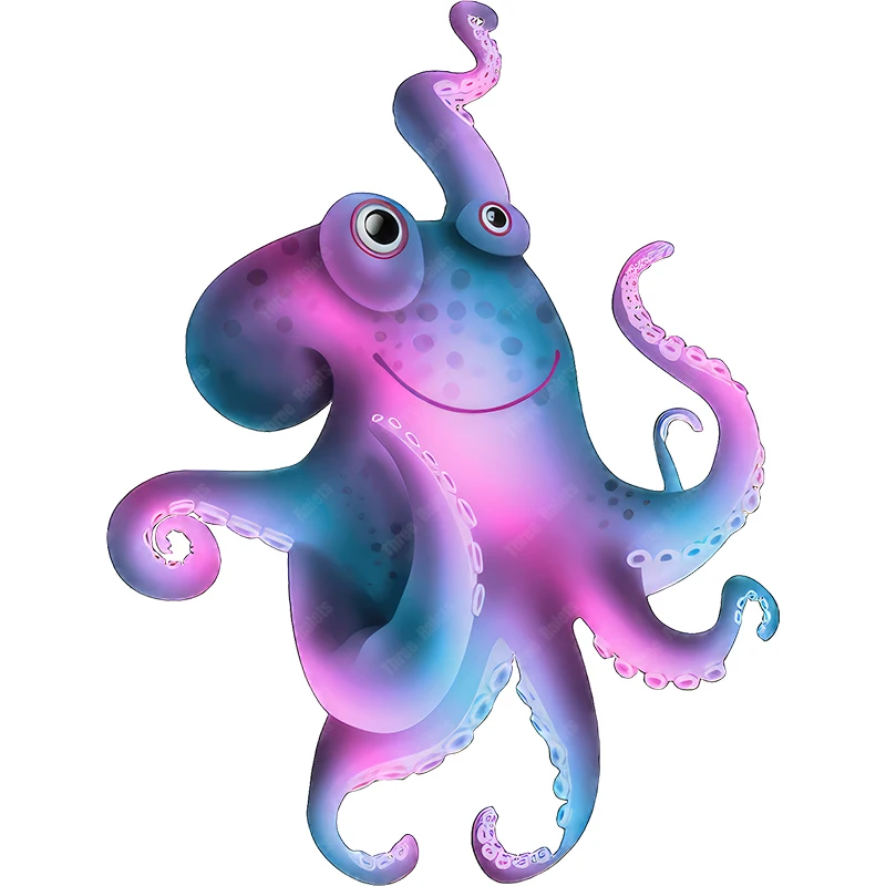 Три Ratels CF28 смешной Осьминог детская спальня декоративная наклейка на стену