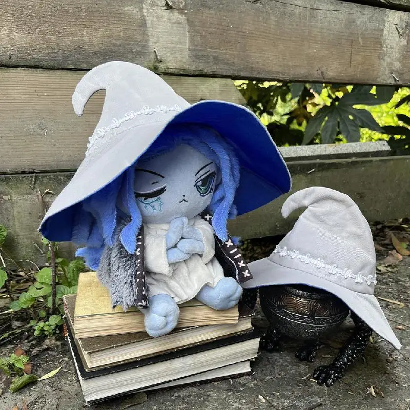 

Game Elden Ring Ranni 25cm Plush Stuffed Doll Toys Change Clothes Costume Witch Hat Suit Cute Cosplay Outfits Halloween Gifts