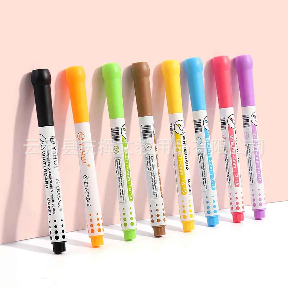 

8 Colors Erasable Magnetic Whiteboard Marker Pen Blackboard Marker Chalk Glass Ceramics Office School Art Marker Stationery