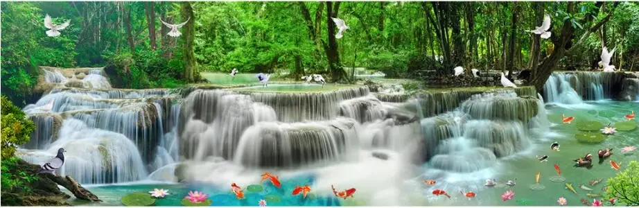 

Beibehang 3D обои водопад лес