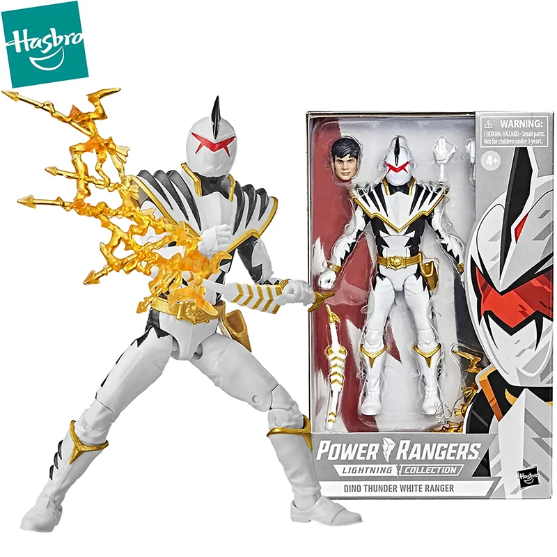 

In Stock Hasbro Power Rangers Lightning Collection Dino Thunder White Ranger Action Figure Collectible Model Toys for Fans
