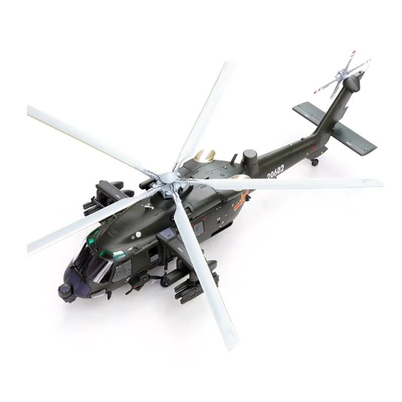 Фото Масштабная модель штурмового транспортного вертолета Z20T (Z-20T) 1:40, готовый продукт из сплава, имитация, коллекционный предмет, декоративное украшение №1
