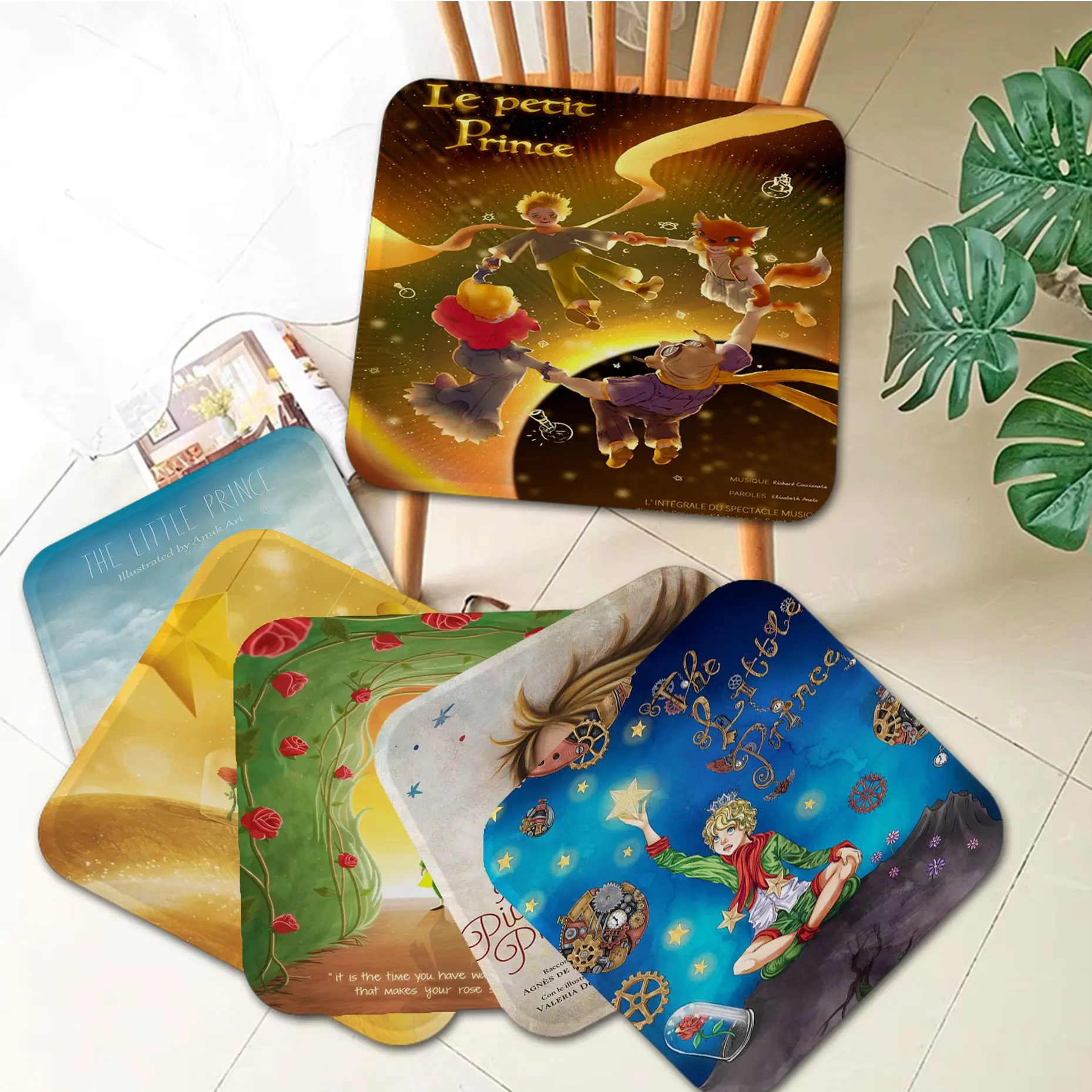

The Little Prince Decorative Chair Cushion Soft Office Car Seat Comfort Breathable 45x45cm Chair Mat Pad