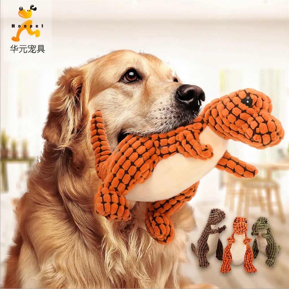 

Товары для домашних животных Huayuan, игрушка для собак, игрушка со звуком, игрушка для домашних животных, плюшевый динозавр, игрушка для собак, точка, оптовая продажа