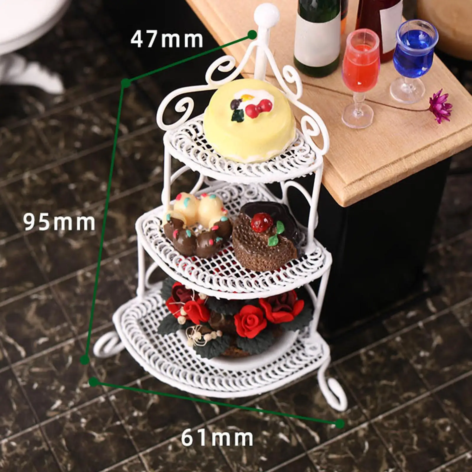 

Doll House Miniature Shelf Doll Accessories Pretend Play for Living Room
