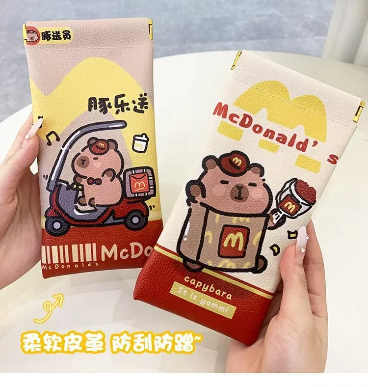 Новая сумка для очков из искусственной кожи с рисунком капибары автоматические