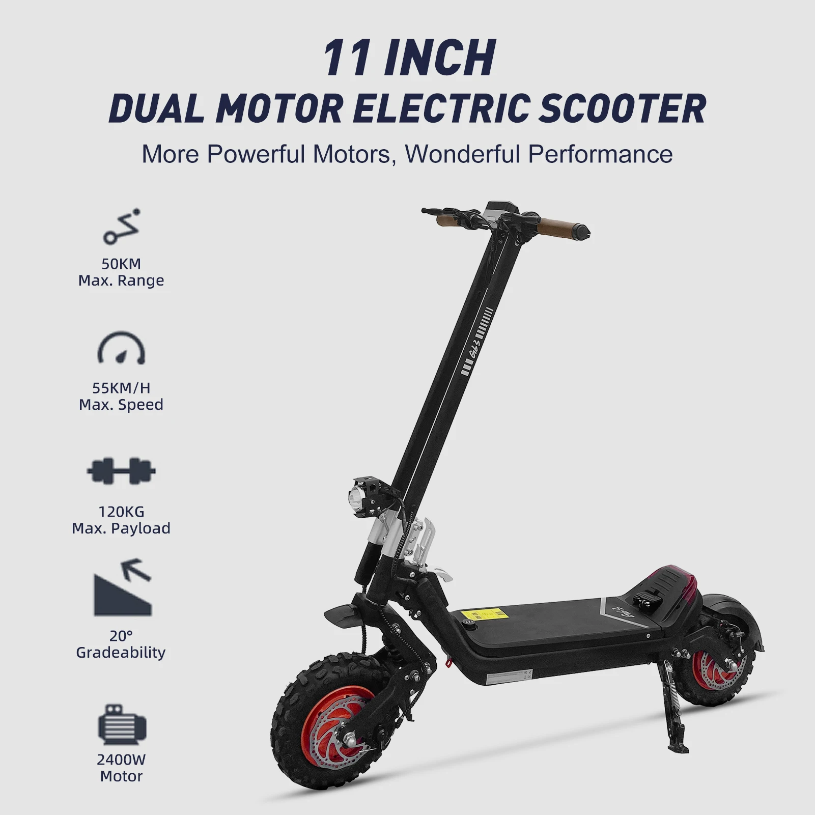 Electric Scooter 2400W Motor 11 Inch Folding Electric Scoote