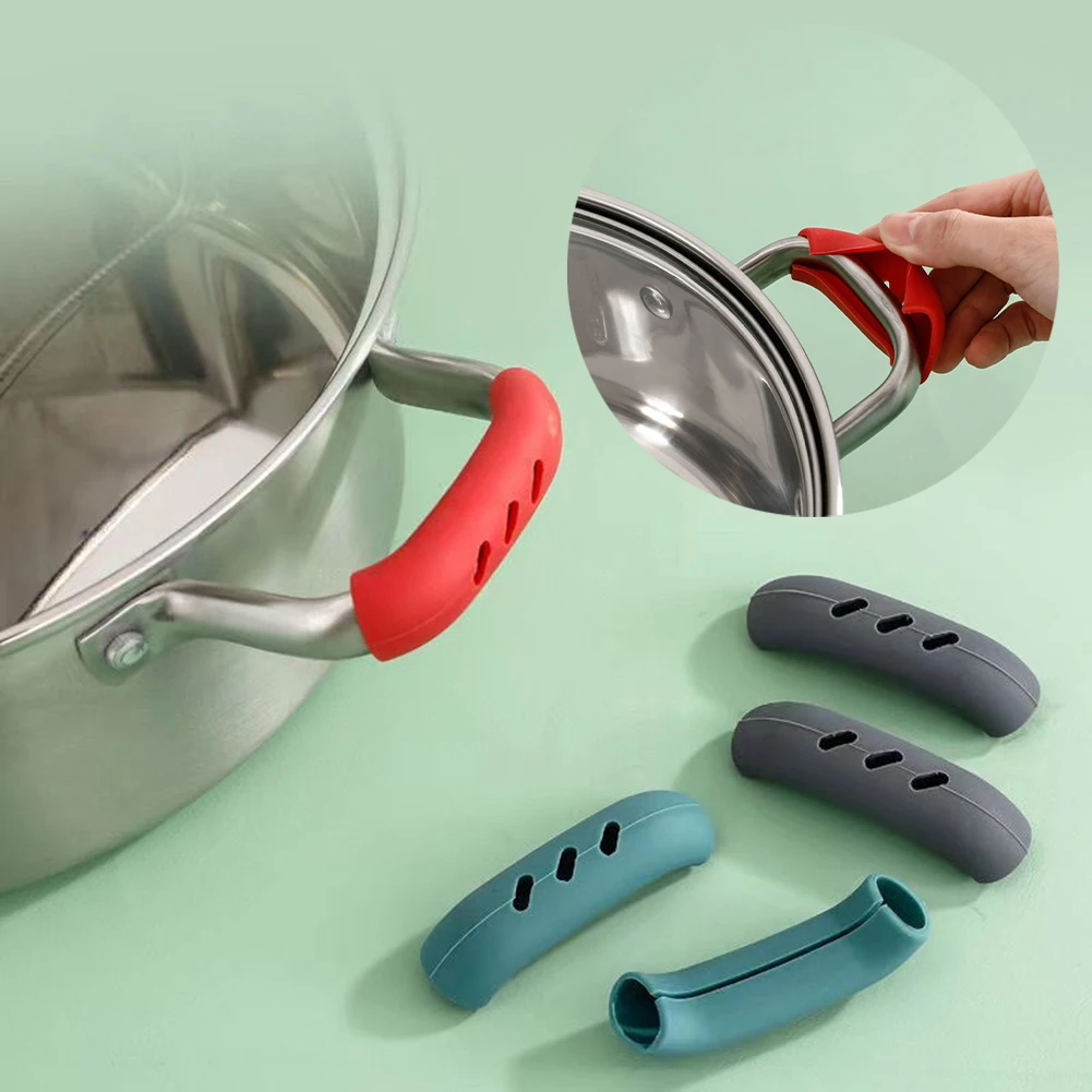 

Silicone Heat Insulation Pan Pot Earmuffs High Temperature And Wear Resistance Anti-Scalding Handle Cove Kitchen Accessoriesr