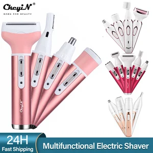 Multifunctional Electric Shaver for Women Rechargeable Lady Nose Eyebrow Trimmer Face Body Leg Bikin