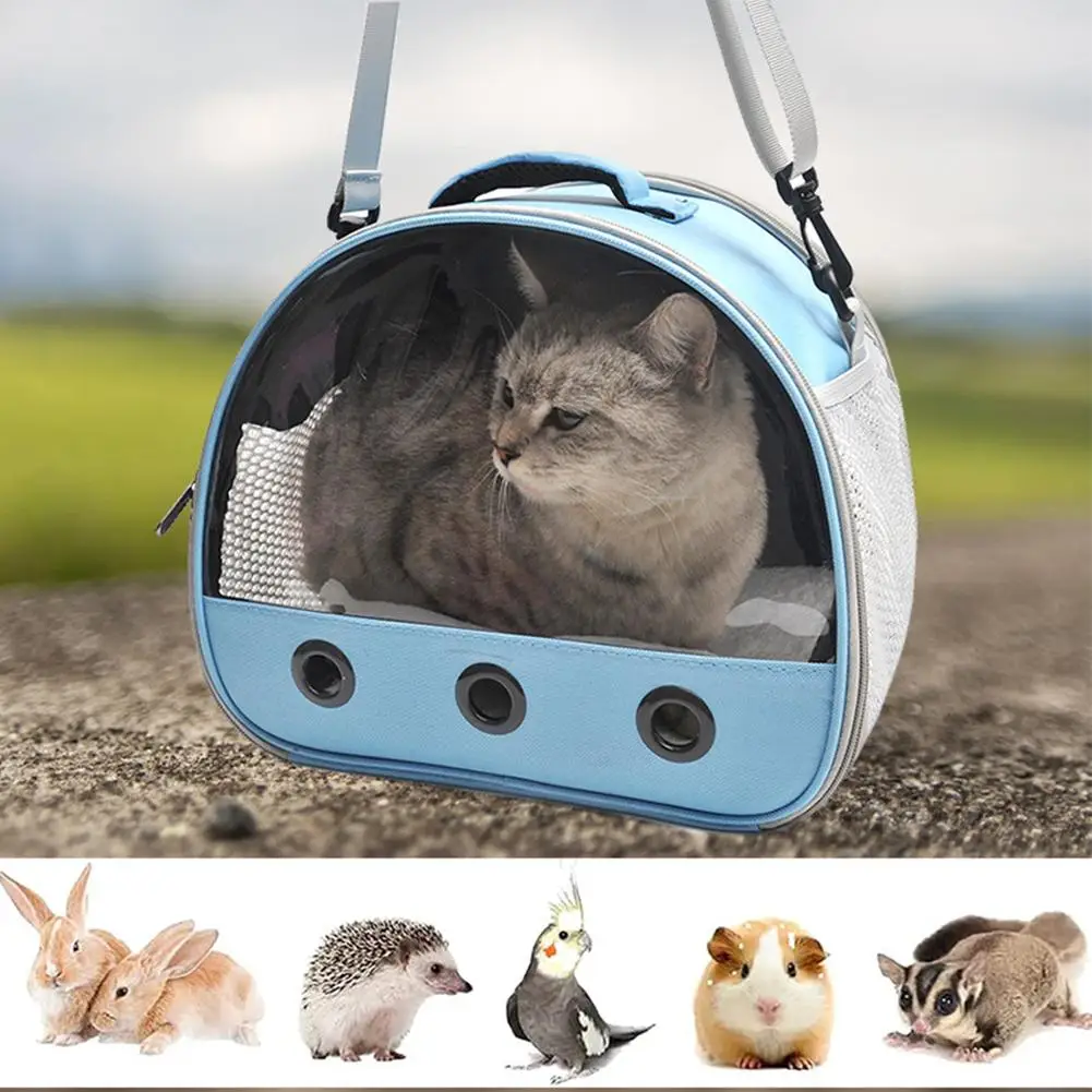 

Portable Pet Carrier Bag With Transparent Window Outdoor Hang Bag For Rabbit Hamster Chinchilla Hedgehog Pet Supplies