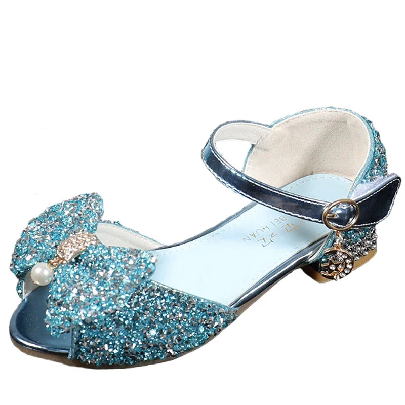

Элегантные Босоножки на каблуке для девочек 10 лет с бантом, Детские Босоножки на каблуке для девочек, Классическая обувь из-за костюма принцессы, синие 2023