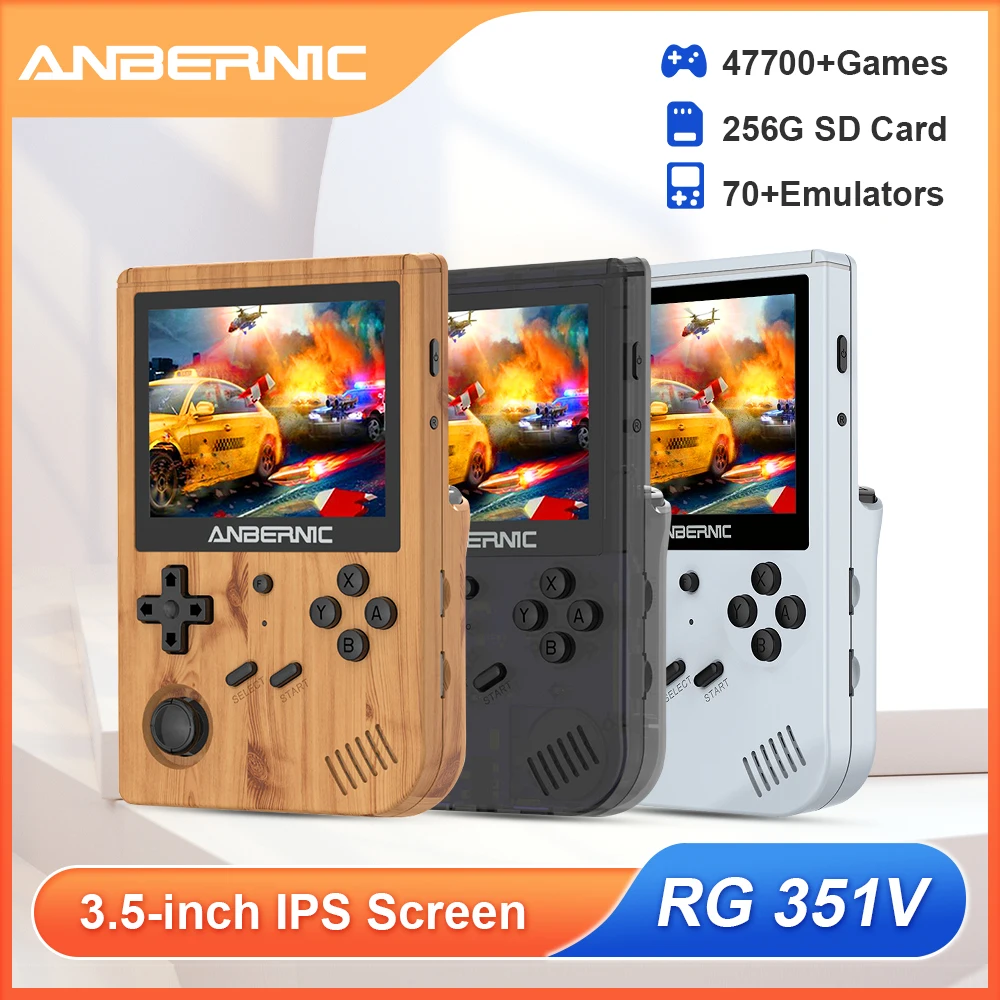 

ANBERNIC RG351V Retro Video Game Console 3.5 INCH IPS Screen Portable Handheld Game Player 3900mAh 70+ Emulators 47700+ Games